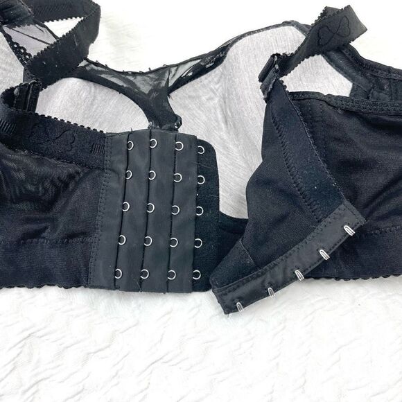 BUY 1 GET 1 FREE 38c lace black wide back smoothing comfortable bra full coverag - Picture 4 of 11